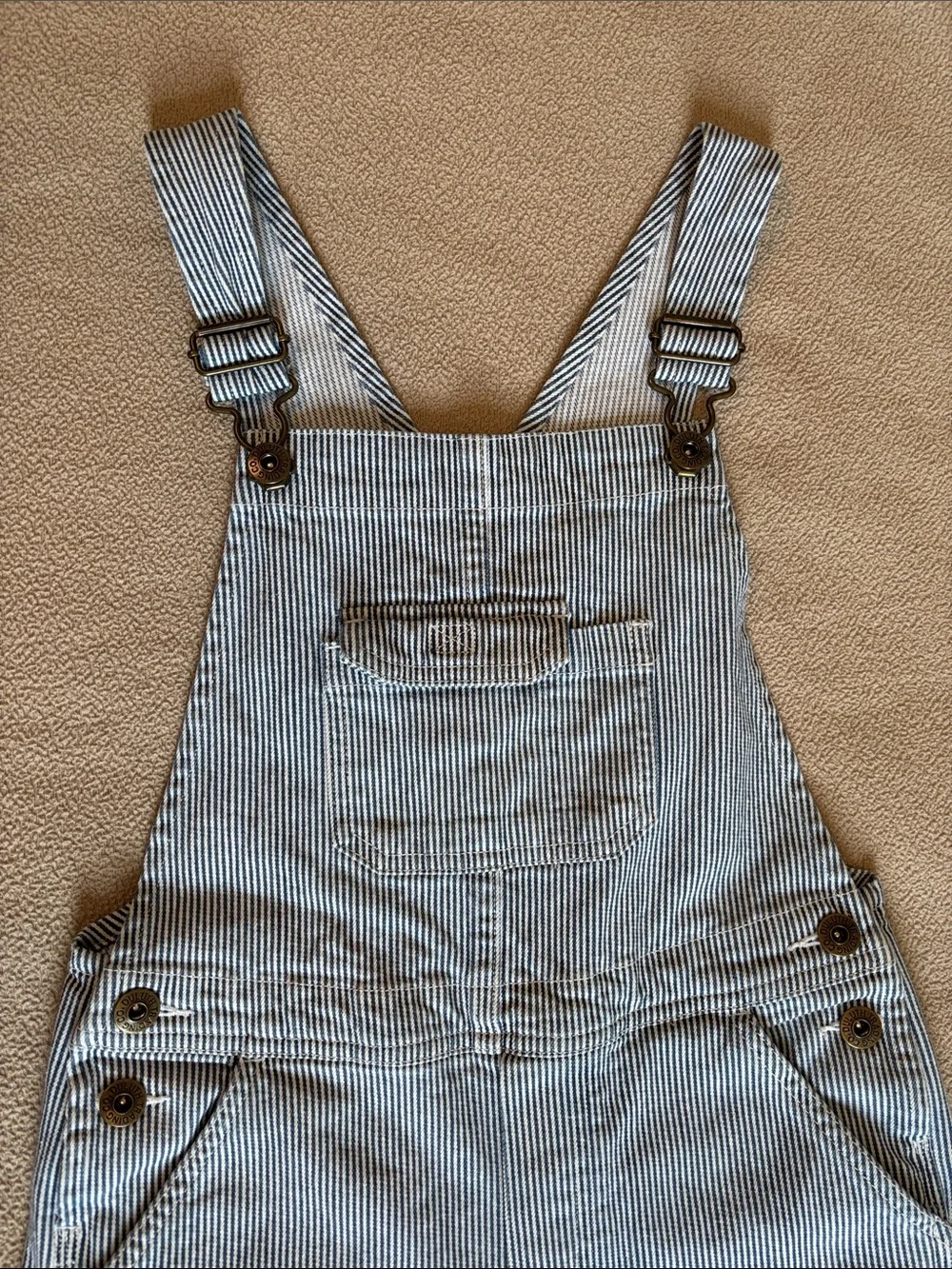 NWOT Duluth Trading Kids hickory stripe carpenter overalls